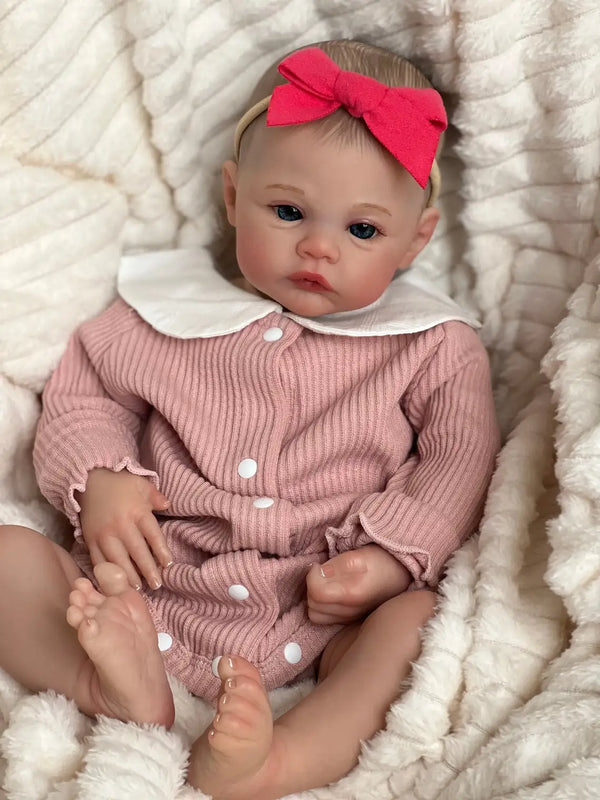 Realistic 19-inch Meadow Reborn Baby Doll with 3D Skin